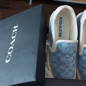 Coach slip ons, Light Blue